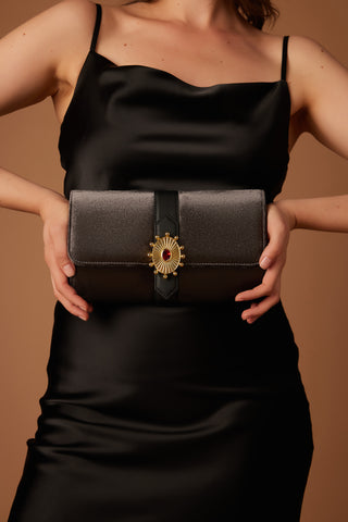 Alice Anthracite Clutch