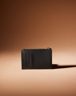 Gustav Black Card Holder (with gold details)