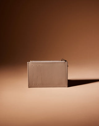 Gustav Taupe Card Holder (with gold details)