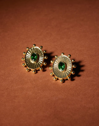 Emerald Green Crystal Earrings