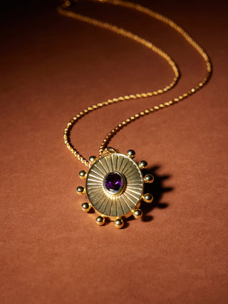 Violet Crystal Necklace-Grand